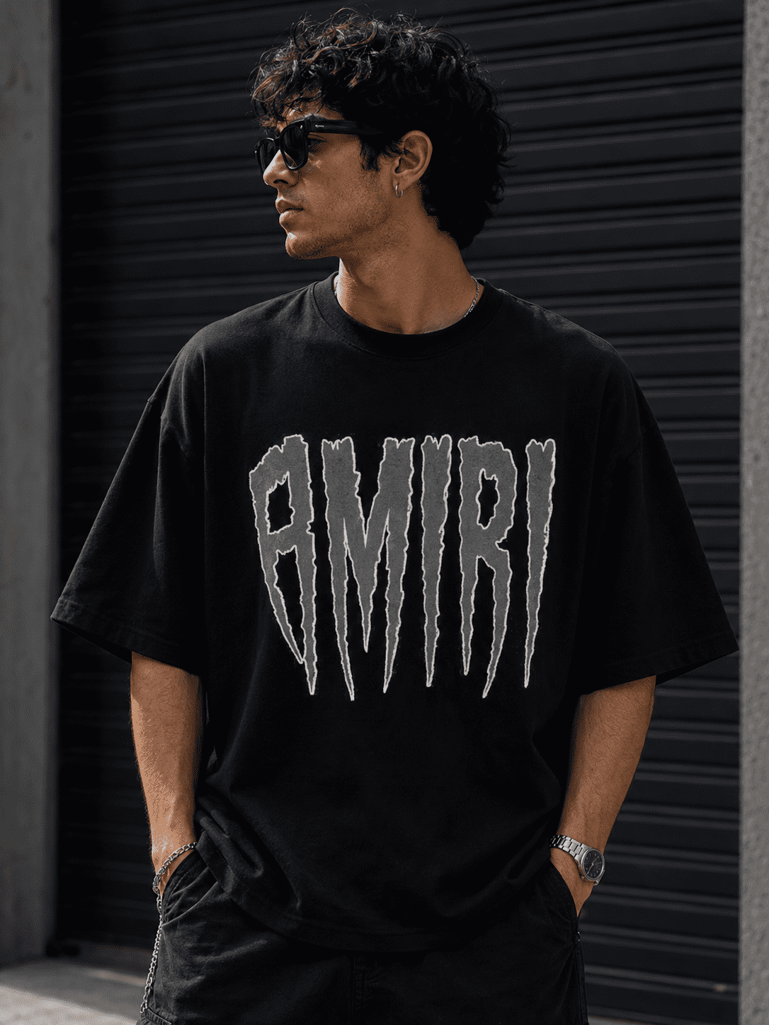 AMIRI BLACK OVERSIZED T-SHIRT
