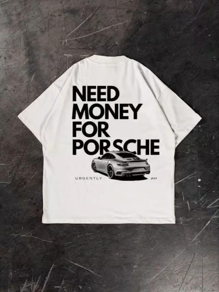 The Porsche Fund | Luxury Hustle Oversized Off-White Tee