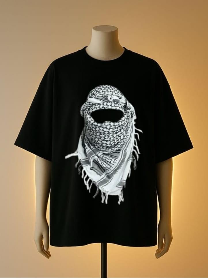 The Phantom Kuffiyeh Oversized Statement Tee - Black